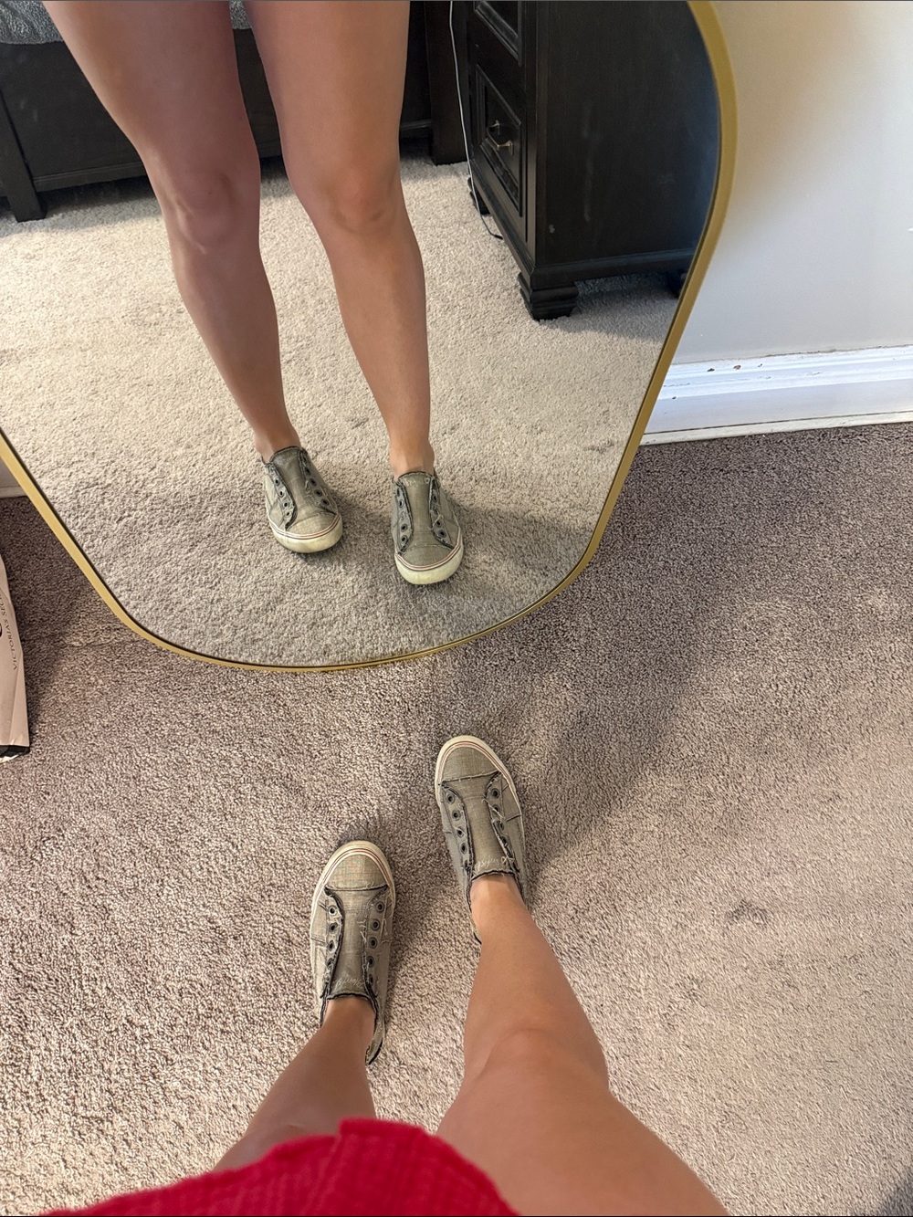 Casual Women's Slip-On Canvas Sneakers - Taupe